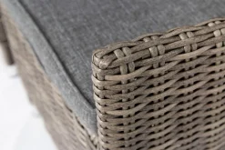 Online Garten-Essgruppe, Polyrattan/recyceltes Teak, Tisch 160 x 90 cm, 4 Hochlehner- Diningsessel, inkl. Polster, FSC®-zertifiziertes Produkt Polyrattan-Gartenmöbel|Garten-Essgruppen
