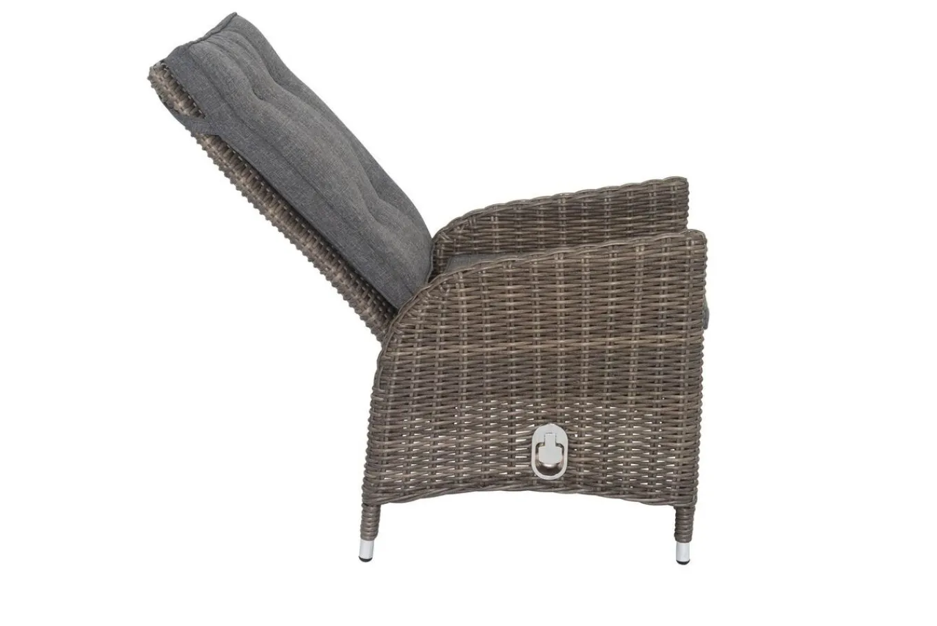Online Garten-Essgruppe, Polyrattan/recyceltes Teak, Tisch 160 x 90 cm, 4 Hochlehner- Diningsessel, inkl. Polster, FSC®-zertifiziertes Produkt Polyrattan-Gartenmöbel|Garten-Essgruppen