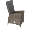 Garten-Essgruppe, Polyrattan/Teakholz, Tisch 200 x 100 cm, 6 Hochlehner- Diningsessel, inkl. Polster Polyrattan-Gartenmöbel|Garten-Essgruppen