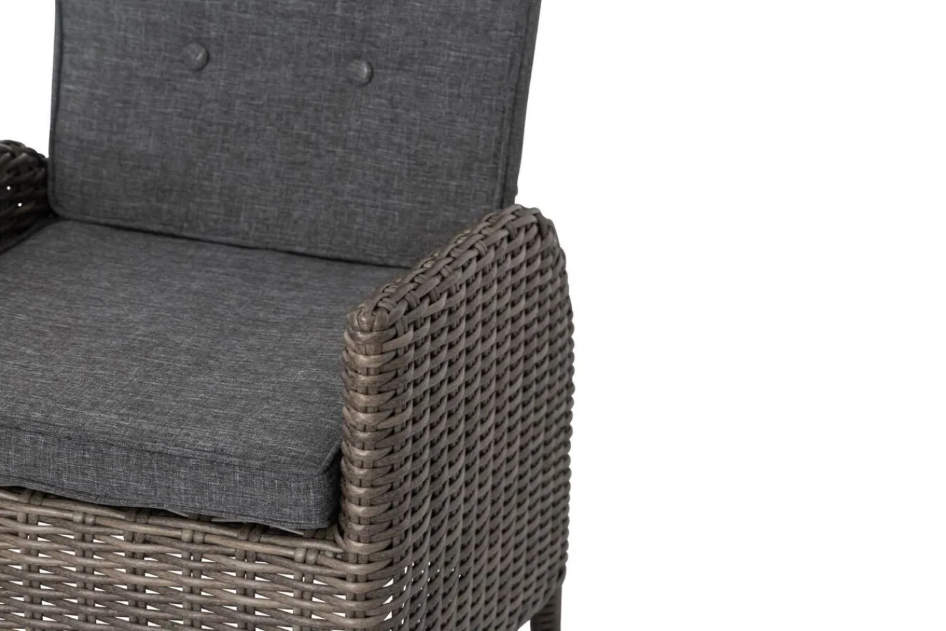 Garten-Essgruppe, Polyrattan/Teakholz, Tisch 200 x 100 cm, 6 Hochlehner- Diningsessel, inkl. Polster Polyrattan-Gartenmöbel|Garten-Essgruppen