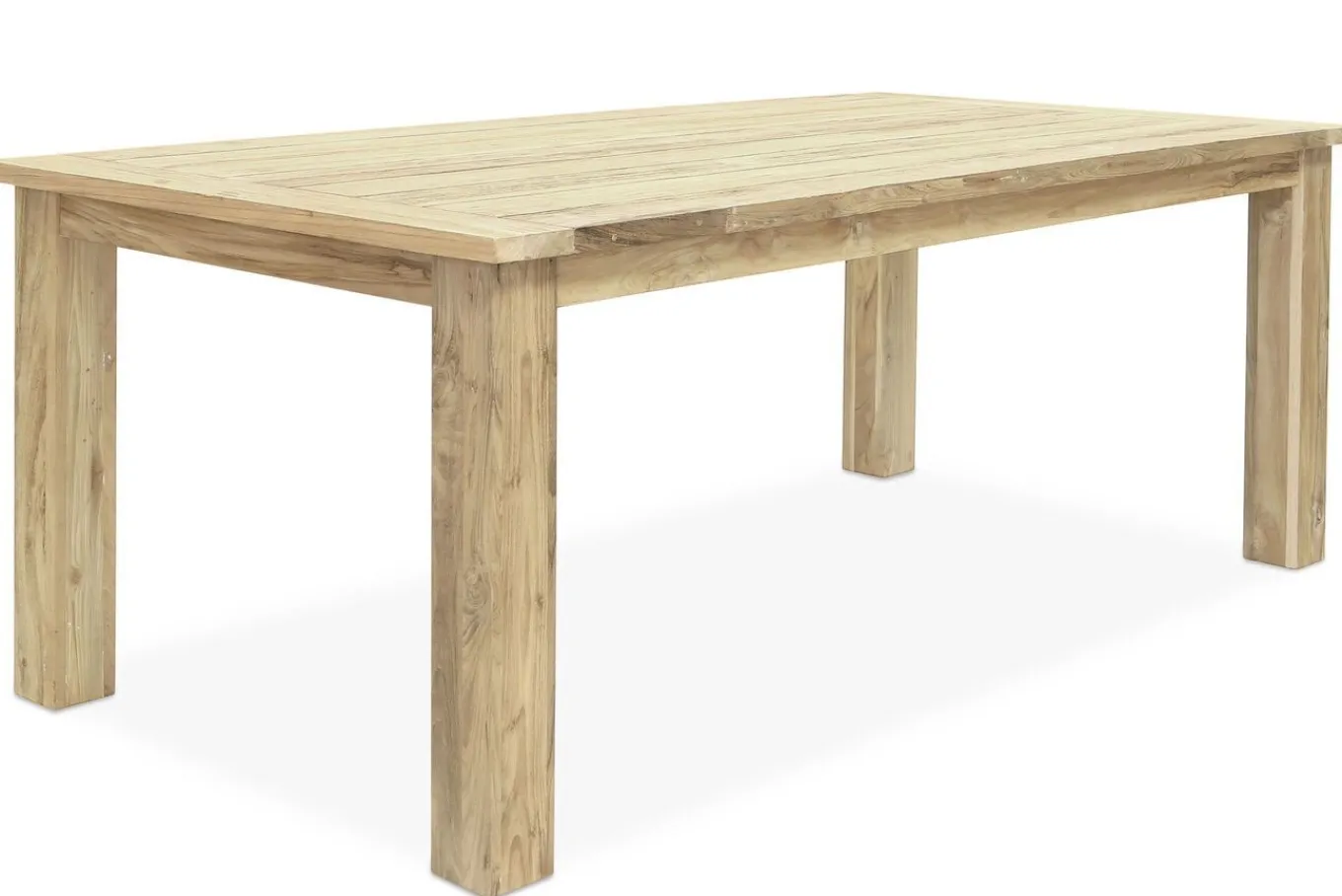 Garten-Essgruppe, Polyrattan/Teakholz, Tisch 200 x 100 cm, 6 Hochlehner- Diningsessel, inkl. Polster Polyrattan-Gartenmöbel|Garten-Essgruppen