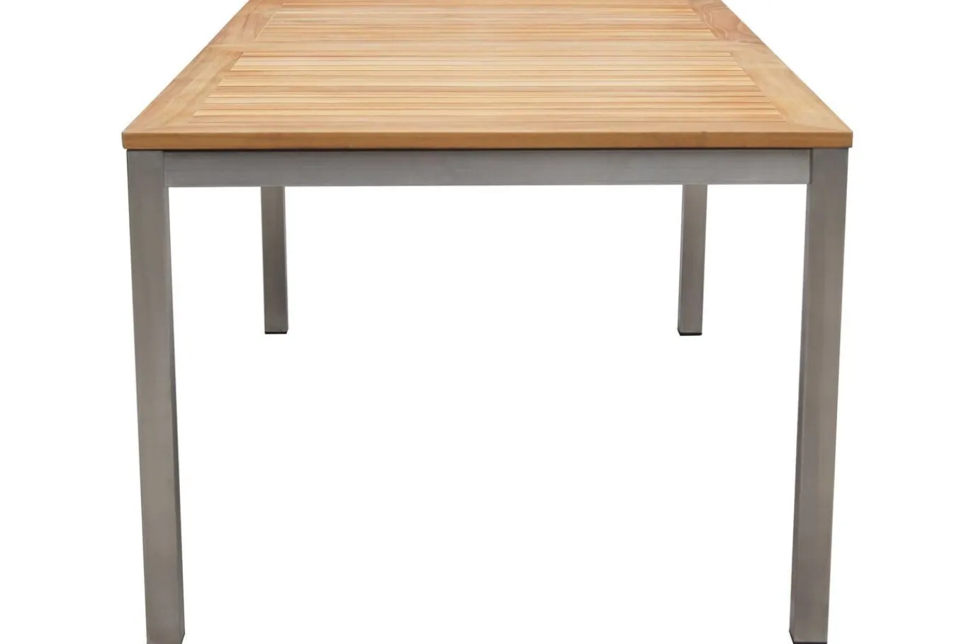 Garten-Essgruppe, schwarz, 200/300 x 100 cm, Edelstahl/Teak, Ausziehtisch, 8 Stühle padded, 2 Klappstühle, FSC®-zertifiziertes Produkt Garten-Essgruppen