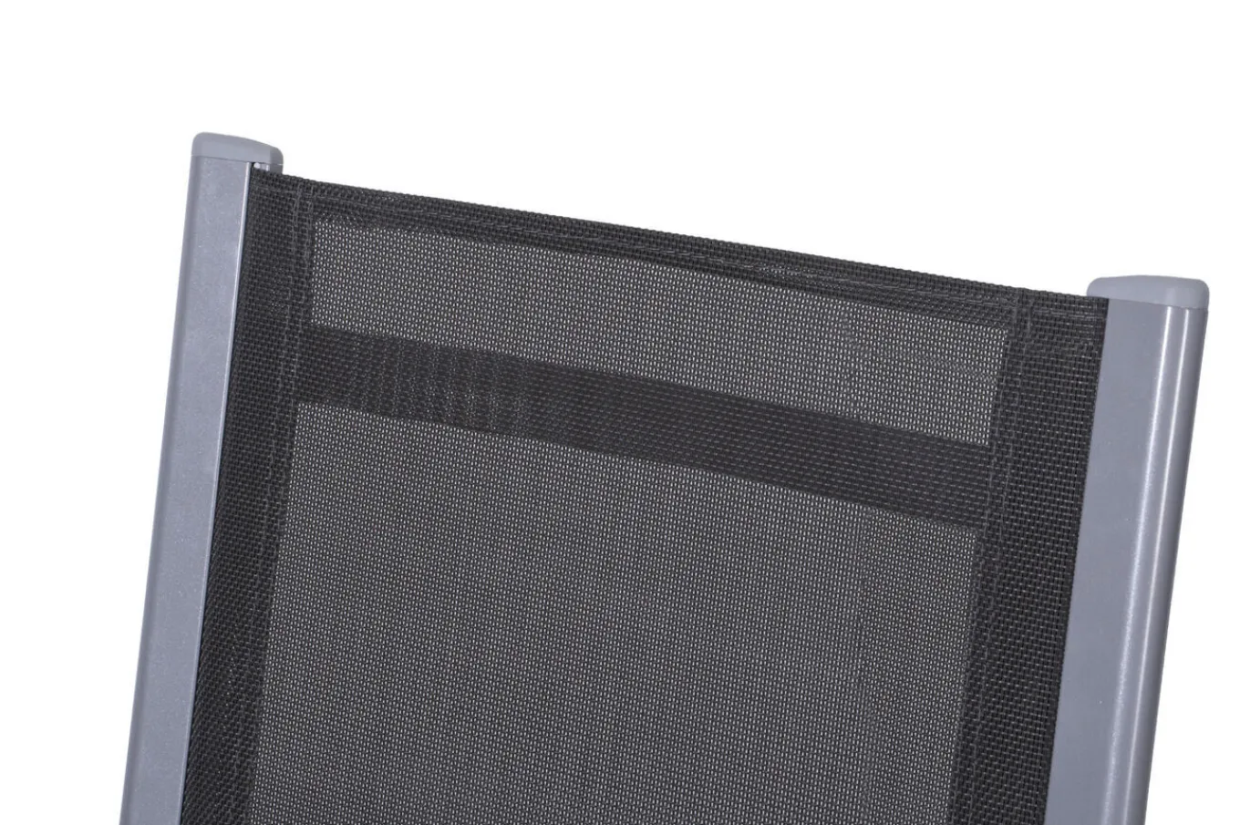 Discount Garten-Essgruppe, silber, Alu / Keramik / Textil, Tisch 180/280x100cm, 10 Stapelsessel Garten-Essgruppen