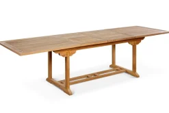 New Garten-Essgruppe, Teakholz, Ausziehtisch 195/295 x 90 cm, 10 Armlehnensessel, inkl. Polster Garten-Essgruppen|Teak-Gartenmöbel