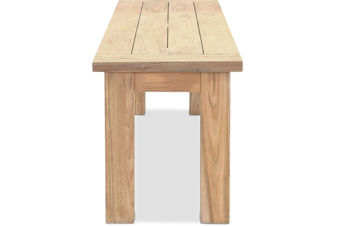 Sale Garten-Essgruppe, Tisch 200x100cm, 2 Bänke 170x40cm, recycled Teak, Plattenstärke 30mm Garten-Essgruppen
