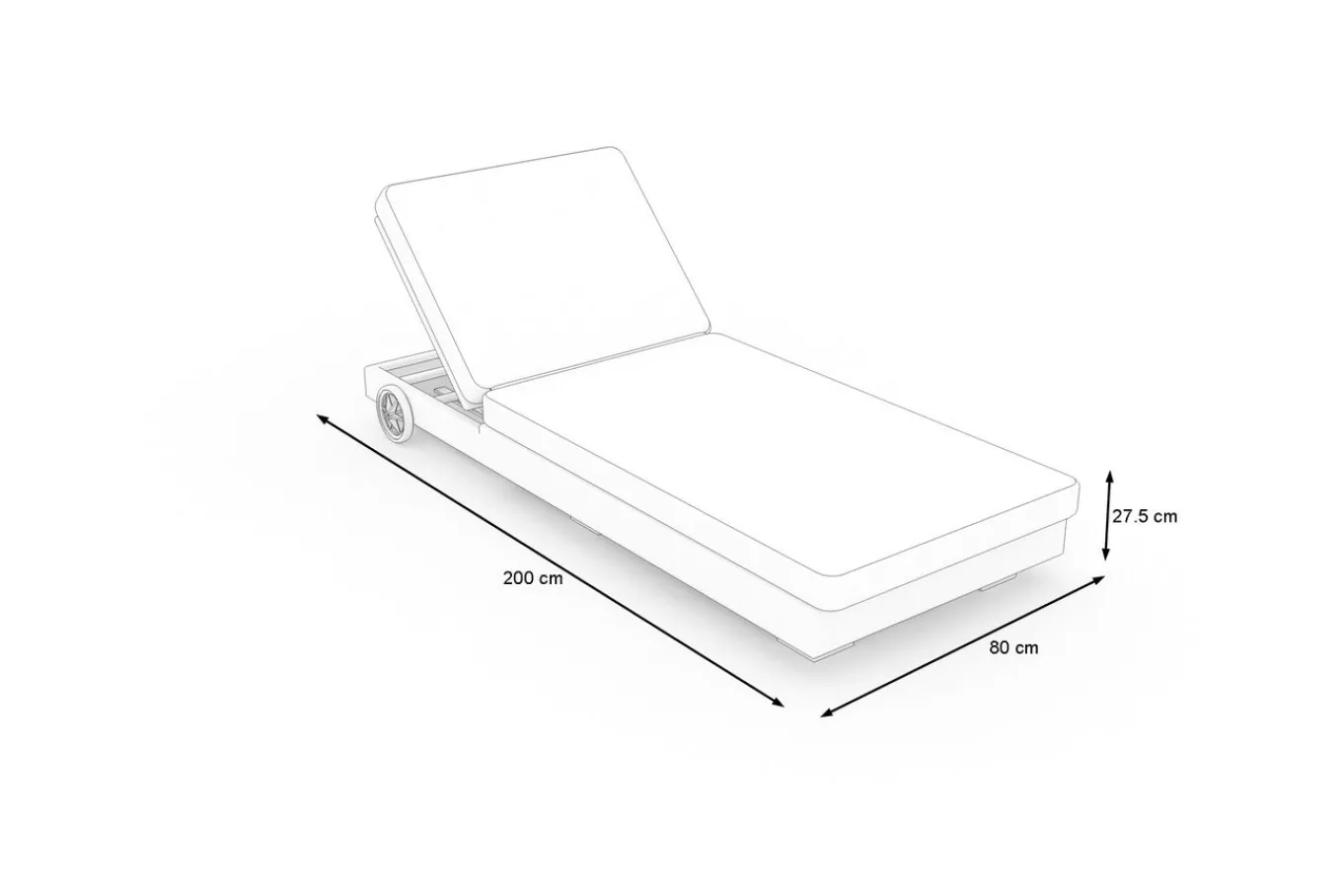 Clearance Gartenliege, desert-beige, Polyrattan/Alu, 200 x 70 cm, kissen inklusive, abnehmbare Bezüge Gartenliegen|Aluminium-Gartenmöbel