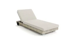 Clearance Gartenliege, desert-beige, Polyrattan/Alu, 200 x 70 cm, kissen inklusive, abnehmbare Bezüge Gartenliegen|Aluminium-Gartenmöbel