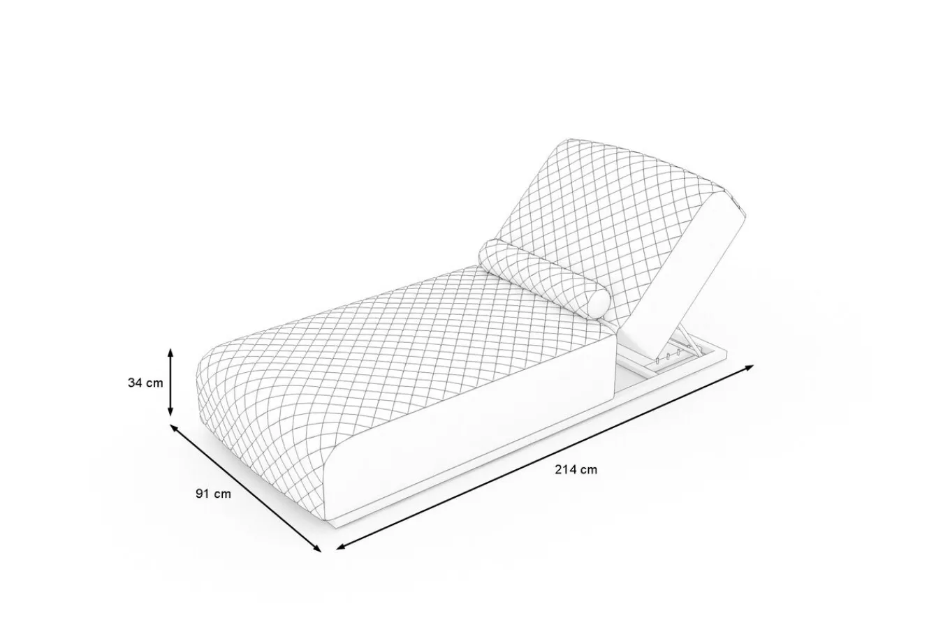 Outlet Gartenliege, hellgrau/dunkelgrau, Alu/Quick Dry Foam, inkl. Rückenkissen & verstellbarem Kopfteil Gartenliegen|Aluminium-Gartenmöbel