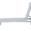 Outlet Gartenliegen-Set, creme/weiß, Aluminium, 190 x 60 cm, horizontal verstellbar, pulverbeschichtet Gartenliegen|Aluminium-Gartenmöbel