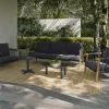 Sale Gartenlounge, Aluminium, robust, pflegeleicht, korrosionsbeständig, witterungsbeständig, inklusive Kissen Gartenlounge|Aluminium-Gartenmöbel