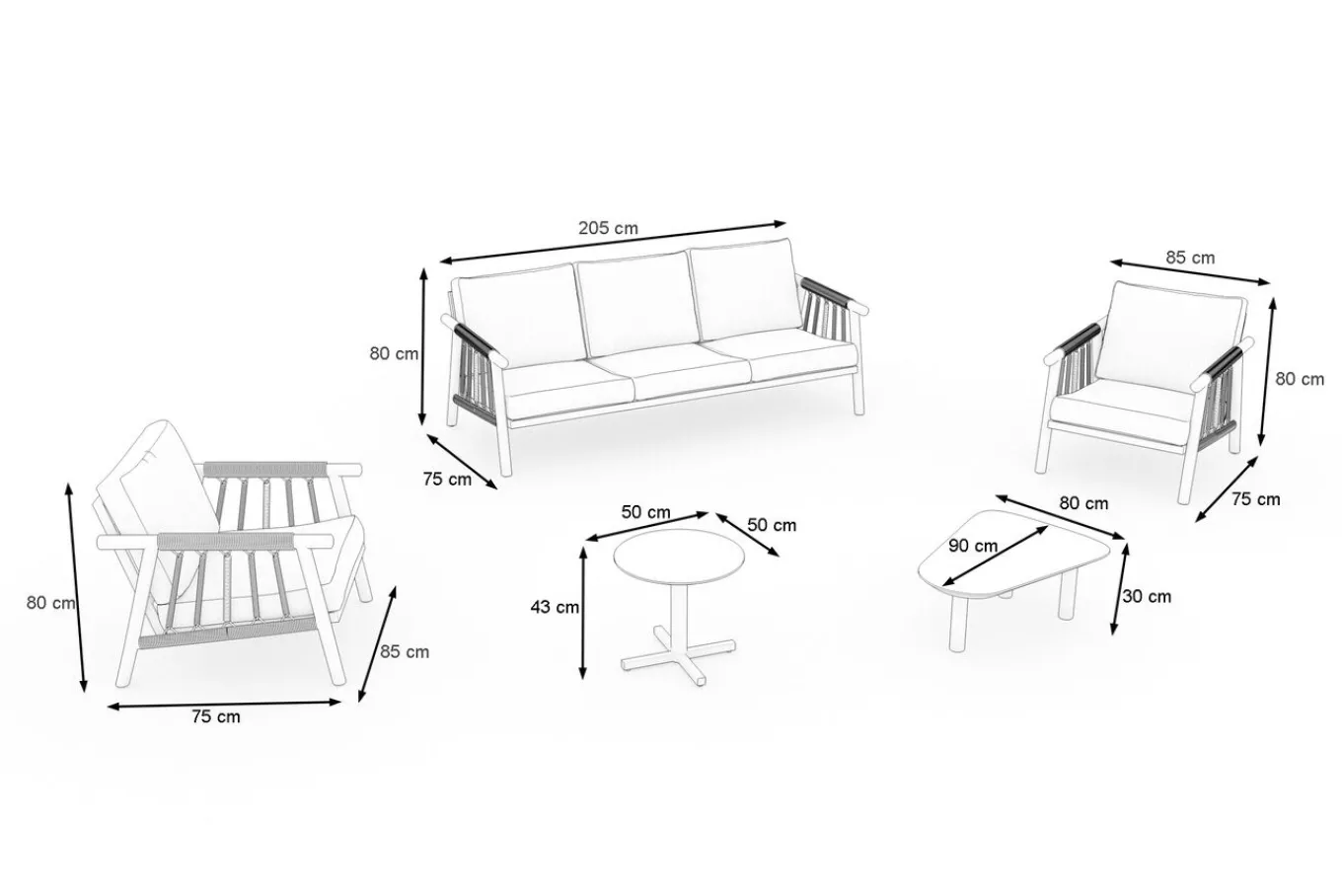 Sale Gartenlounge, Aluminium, robust, pflegeleicht, korrosionsbeständig, witterungsbeständig, inklusive Kissen Gartenlounge|Aluminium-Gartenmöbel