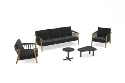 Sale Gartenlounge, Aluminium, robust, pflegeleicht, korrosionsbeständig, witterungsbeständig, inklusive Kissen Gartenlounge|Aluminium-Gartenmöbel
