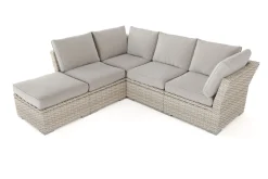 Sale Gartenlounge, desert-beige, Aluminium/Polyester, für 5 Personen, mit Reißverschluss Gartenlounge|Aluminium-Gartenmöbel