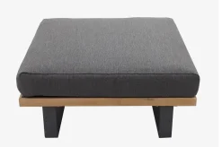 Best Gartenlounge für 3–4 Personen, Alu/Olefin/Akazie, gepolstert in grau, FSC®-zertifiziertes Produkt Gartenlounge|Aluminium-Gartenmöbel