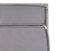 Sale Gartenlounge, hellgrau meliert/grau, Polyrattan/Polyester, Tisch 145x79cm, 4 tlg., 7 Pers, inkl. Polster Polyrattan-Gartenmöbel|Gartenlounge