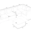 Best Gartenlounge, 5 Pers, braun marmoriert, Polyrattan, wasserfeste Kissenbox, inkl. Beistelltisch Polyrattan-Gartenmöbel|Gartenlounge