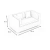 Discount Gartensofa, 2-Sitzer, desert-beige, Polyrattan, 151x84x70 cm, waschbar, mit Kissenboxfunktion Polyrattan-Gartenmöbel|Gartenbänke & Gartensofas