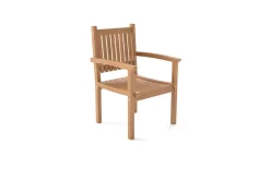 Online Gartenstuhl, natur, Akazie, 59 x 62 x 92,5 cm, mit Armlehnen, FSC®-zertifiziertes Produkt Gartenstühle & Gartensessel