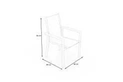 Sale Glasgow 4er Stapelsessel-Set, weiß, Alu/Textilene, 65 x 60 cm, witterungsbeständig, pulverbeschichtet, korrosionsbeständig Aluminium-Gartenmöbel|Gartenstühle & Gartensessel