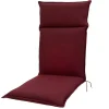 Green 6er-Set Sitzkissen für Hochlehner, bordeaux, recyceltes Polyester, hautsympathisch, mit Rückengurt und Bindekordeln Hochlehner-Auflagen
