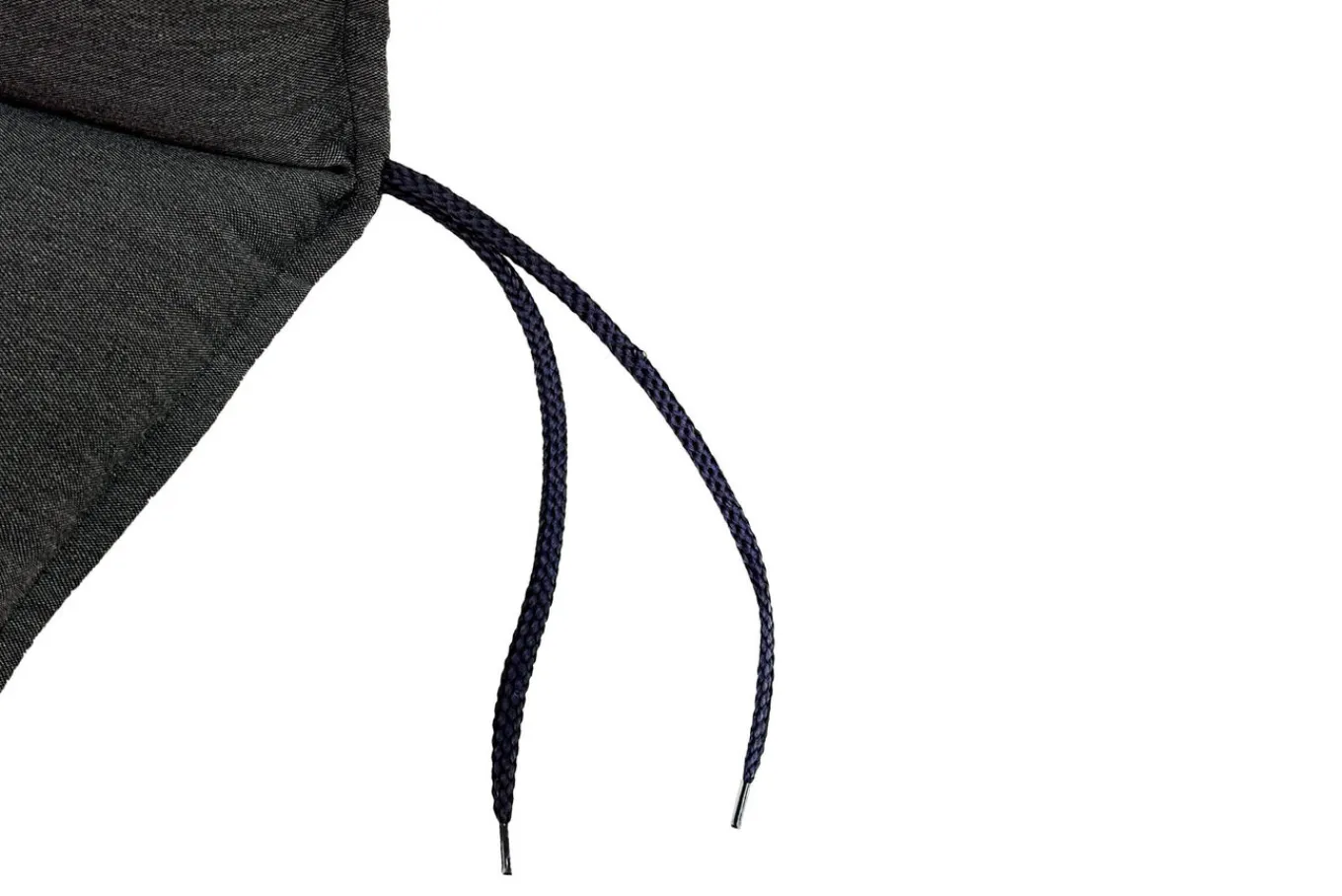 Online Green 6er-Set Sitzkissen für Niederlehner, anthrazit, recyceltes Polyester, hautsympathisch, mit Rückengurt und Bindekordeln Niedriglehner-Auflagen