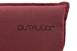 Best Green 6er-Set Sitzkissen für Niederlehner, bordeaux, recyceltes Polyester, hautsympathisch, mit Rückengurt und Bindekordeln Niedriglehner-Auflagen