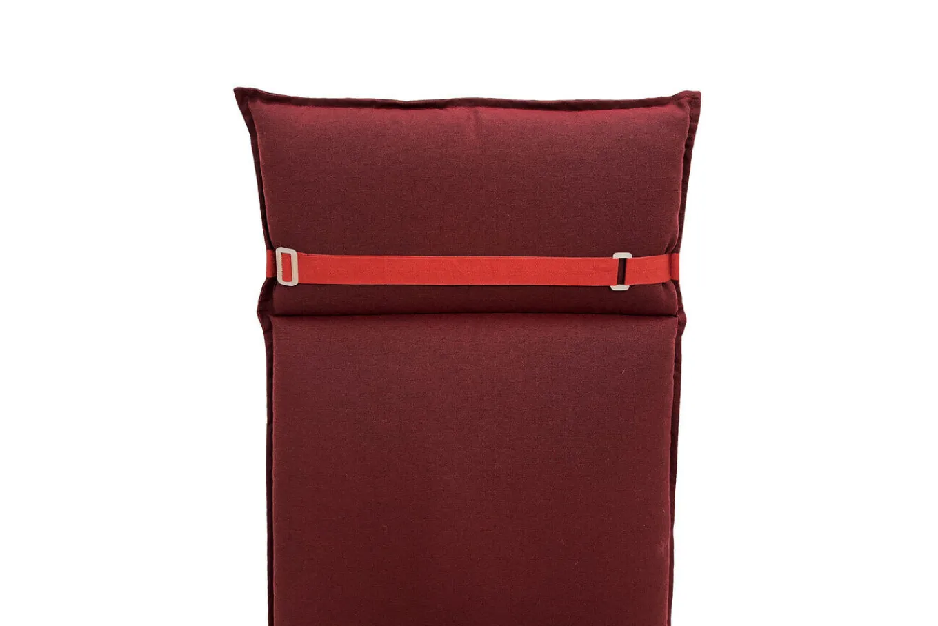 Best Green 6er-Set Sitzkissen für Niederlehner, bordeaux, recyceltes Polyester, hautsympathisch, mit Rückengurt und Bindekordeln Niedriglehner-Auflagen