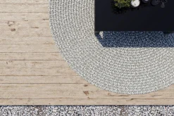 Online Harmony Outdoor Teppich, Aluminium-White, recyceltes PET-Garn, Ø 200 cm, für Innen- und Außenbereich geeignet Outdoor Teppiche