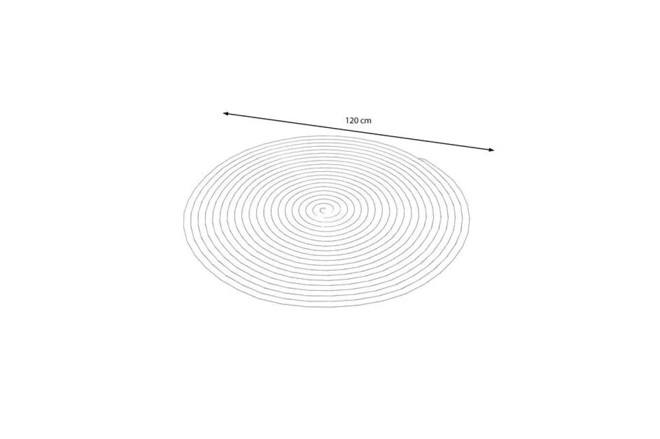 Hot Harmony Outdoor Teppich, Andorra White, recyceltes PET-Garn, Ø 120 cm, für Innen- und Außenbereiche geeignet Outdoor Teppiche