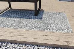 Hot Harmony Outdoor Teppich, Aluminium-White, recyceltes PET-Garn, 90 x 160 cm, für Innen- und Außenbereich Outdoor Teppiche