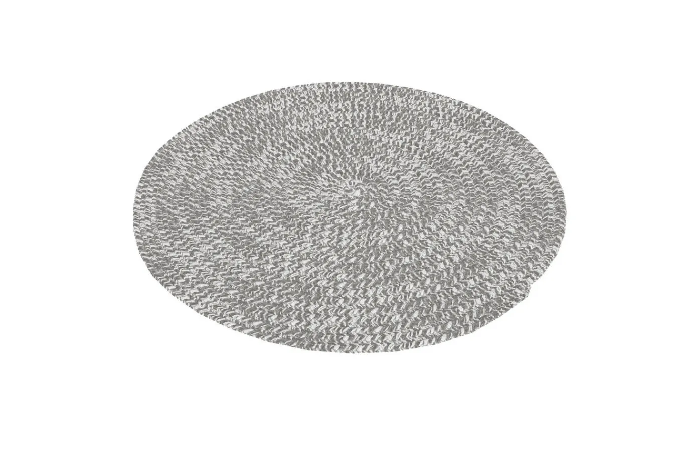 New Harmony Outdoor Teppich, Aluminium-White, rund, PET-Garn aus recyceltem Material, Ø 120 cm, für Innen- und Außenbereiche geeignet Outdoor Teppiche