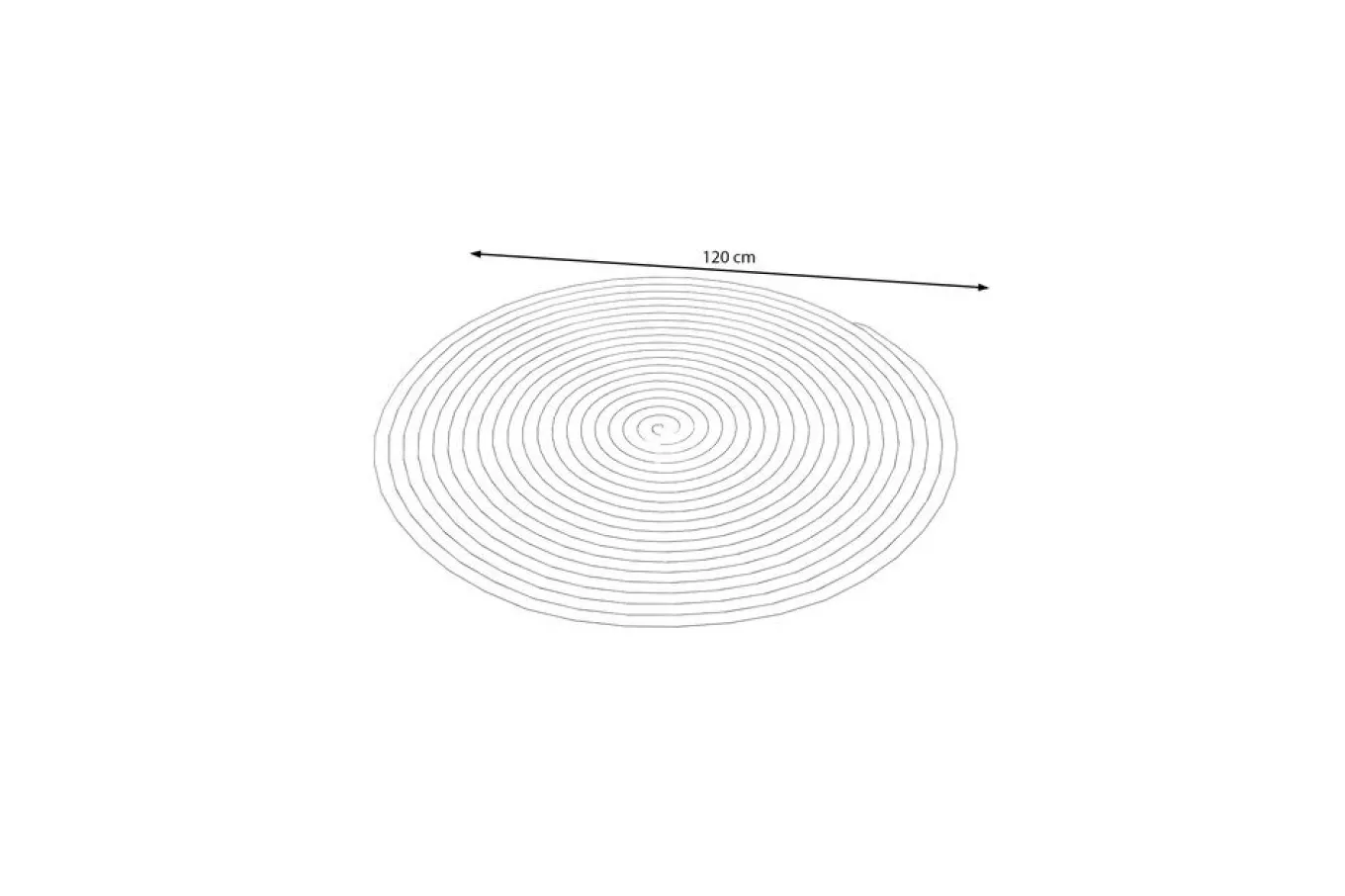 New Harmony Outdoor Teppich, Aluminium-White, rund, PET-Garn aus recyceltem Material, Ø 120 cm, für Innen- und Außenbereiche geeignet Outdoor Teppiche