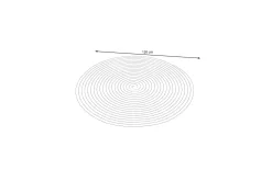 New Harmony Outdoor Teppich, Aluminium-White, rund, PET-Garn aus recyceltem Material, Ø 120 cm, für Innen- und Außenbereiche geeignet Outdoor Teppiche