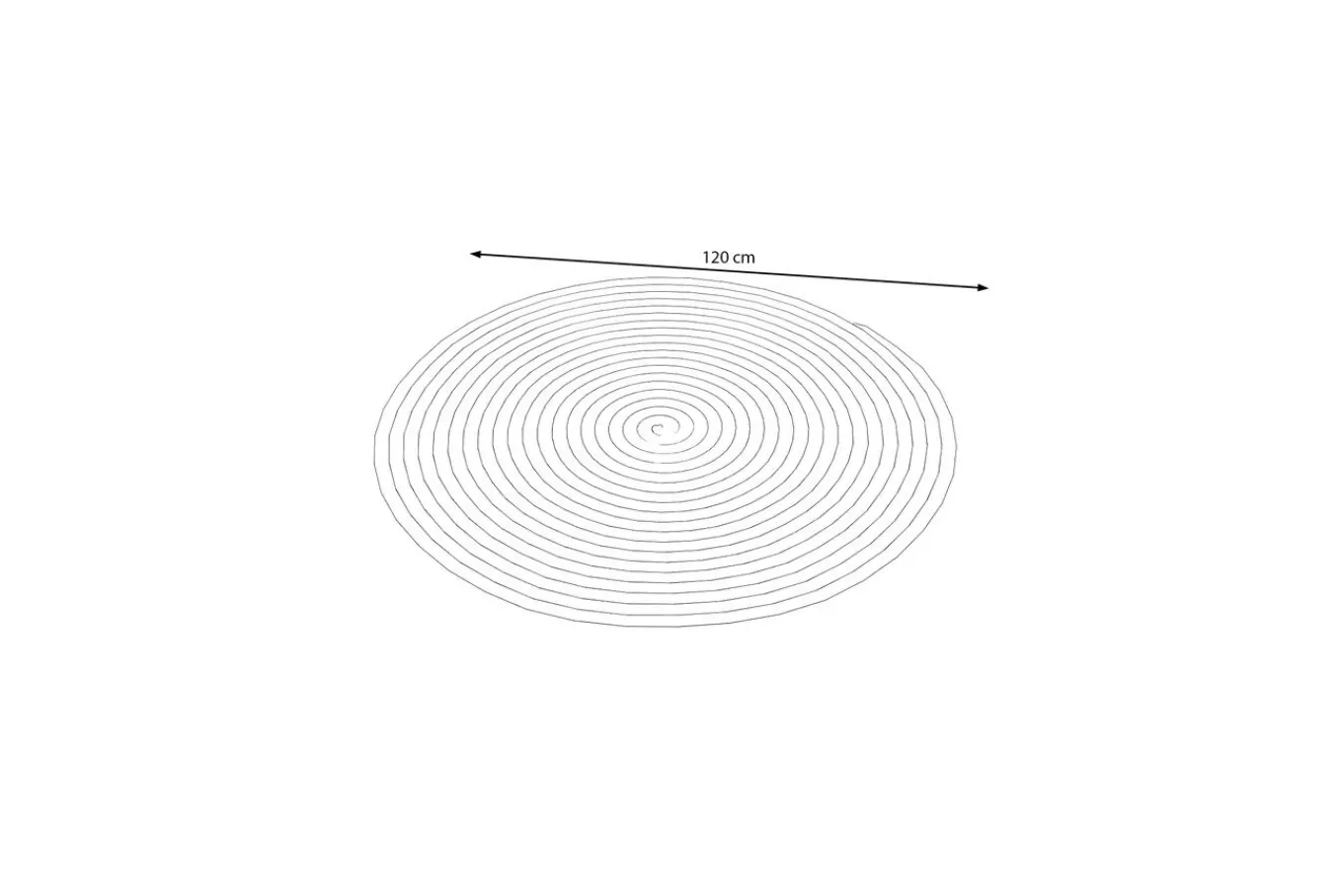 New Harmony Outdoor Teppich, Aluminium-White, rund, PET-Garn aus recyceltem Material, Ø 120 cm, für Innen- und Außenbereiche geeignet Outdoor Teppiche