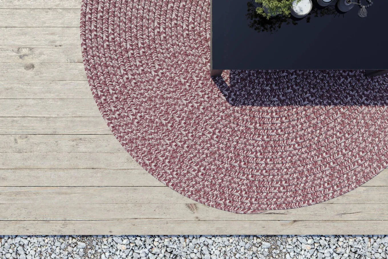 Best Harmony Outdoor Teppich, Andorra White, aus recyceltem PET-Garn, Ø 200 cm, für Innen- und Außenbereich geeignet Outdoor Teppiche