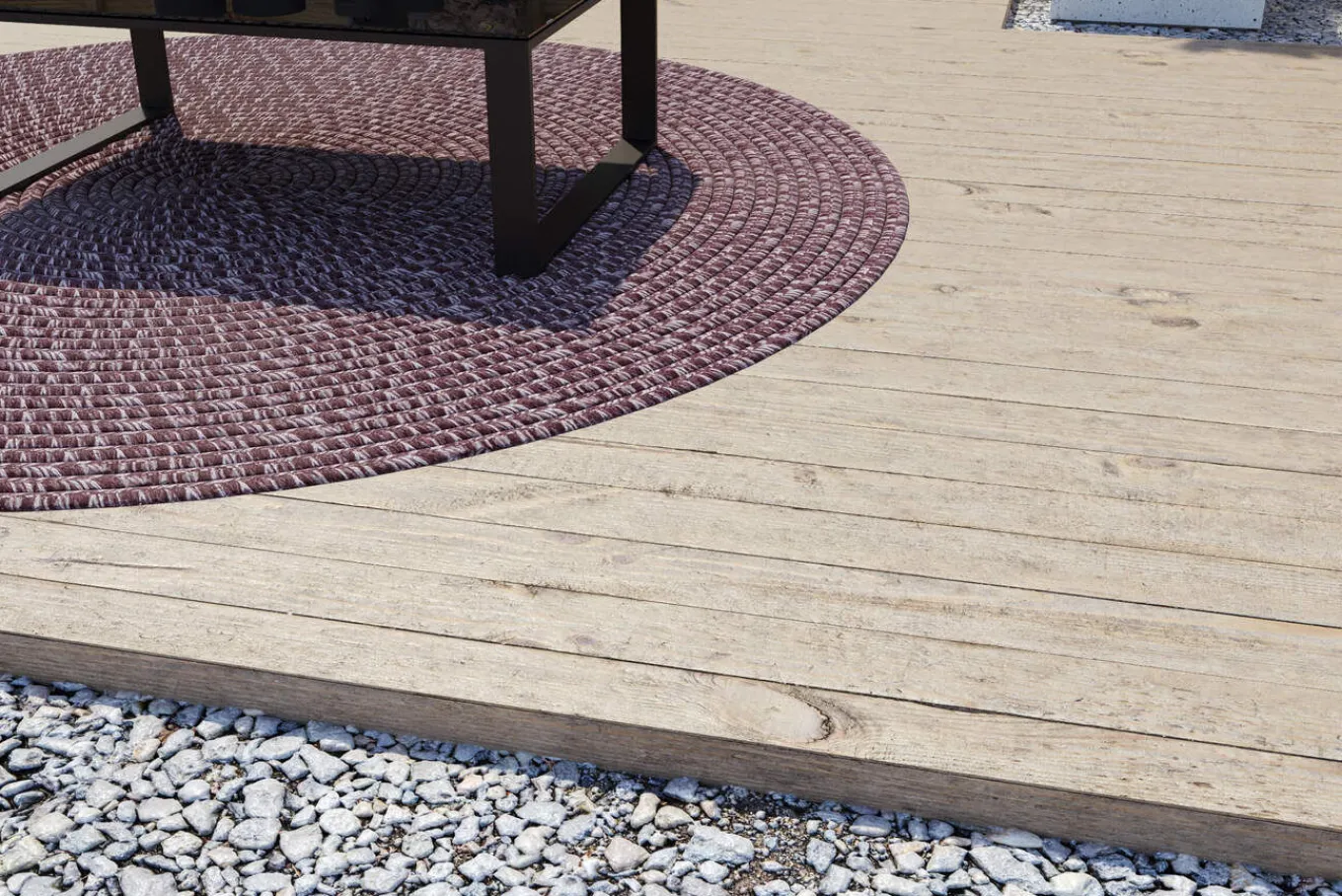 Best Harmony Outdoor Teppich, Andorra White, aus recyceltem PET-Garn, Ø 200 cm, für Innen- und Außenbereich geeignet Outdoor Teppiche