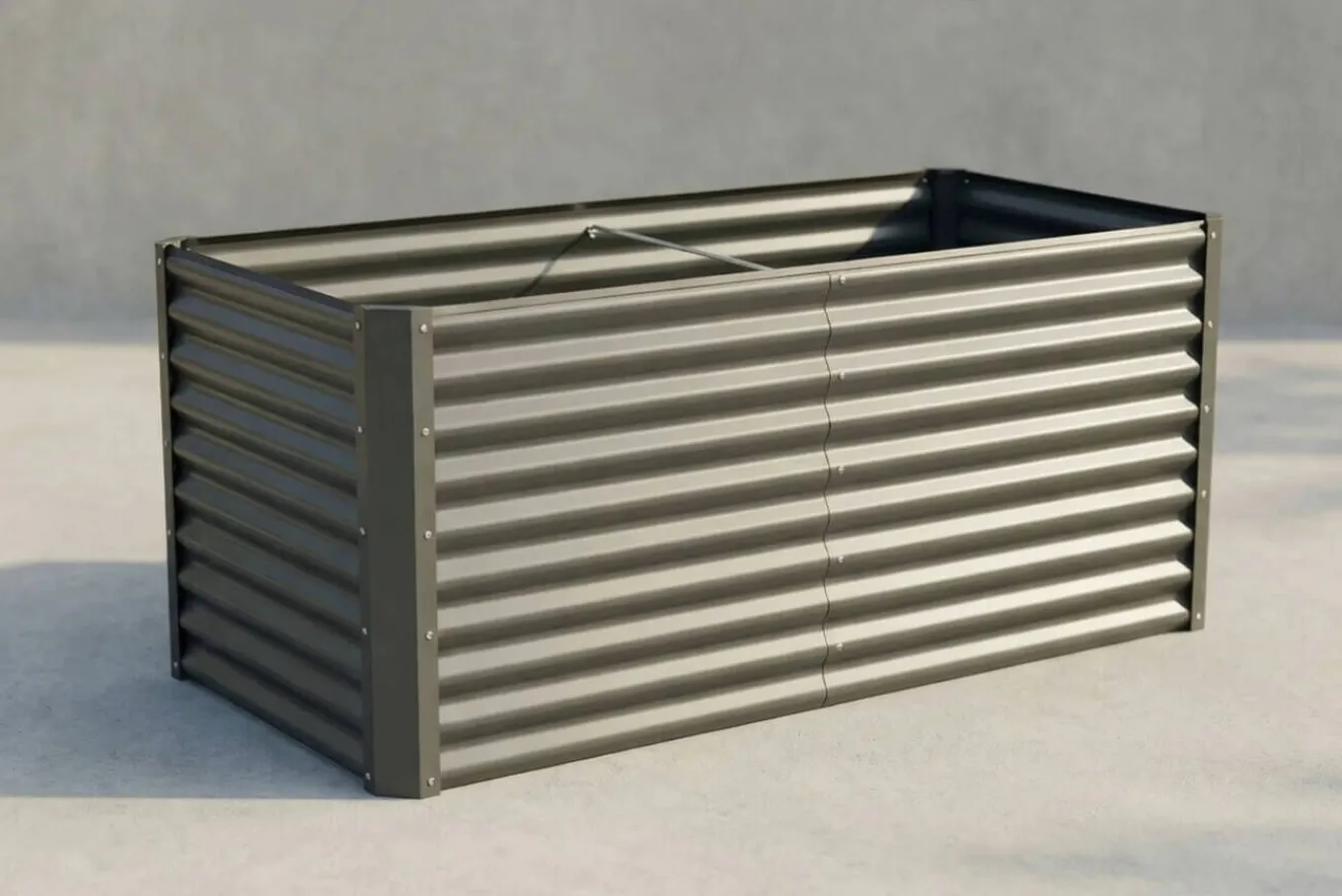 Sale Hochbeet, anthrazit, Aluminium-Zink-Stahl, pulverbeschichtet, 180 x 90 x 84 cm Hochbeet