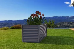 Sale Hochbeet, anthrazit, Aluminium-Zink-Stahl, pulverbeschichtet, 180 x 90 x 84 cm Hochbeet