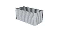 Best Hochbeet, silber, Aluminium-Zink-Stahl, pulverbeschichtet, 180 x 90 x 84 cm Hochbeet