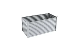 Best Hochbeet, silber, Aluminium-Zink-Stahl, pulverbeschichtet, 180 x 90 x 84 cm Hochbeet