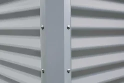 Online Hochbeet, silber, Aluminium-Zink-Stahl, pulverbeschichtet, 120x90x84 cm Hochbeet