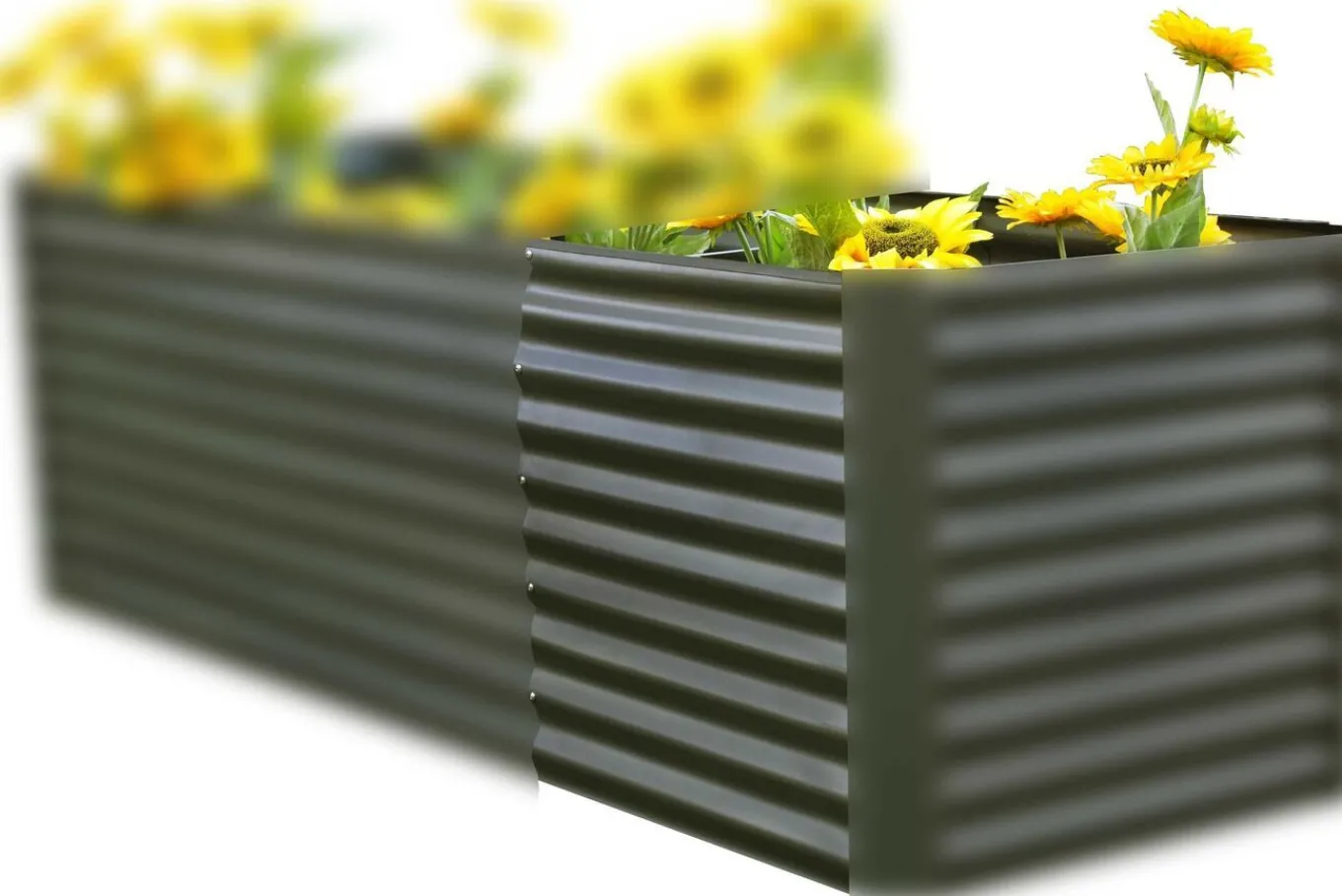 Discount Hochbeetverlängerung, anthrazit, Aluminium-Zink-Stahl, pulverbeschichtet, 80x90x84 cm Hochbeet|Gartenmöbel-Zubehör & Ersatzteile