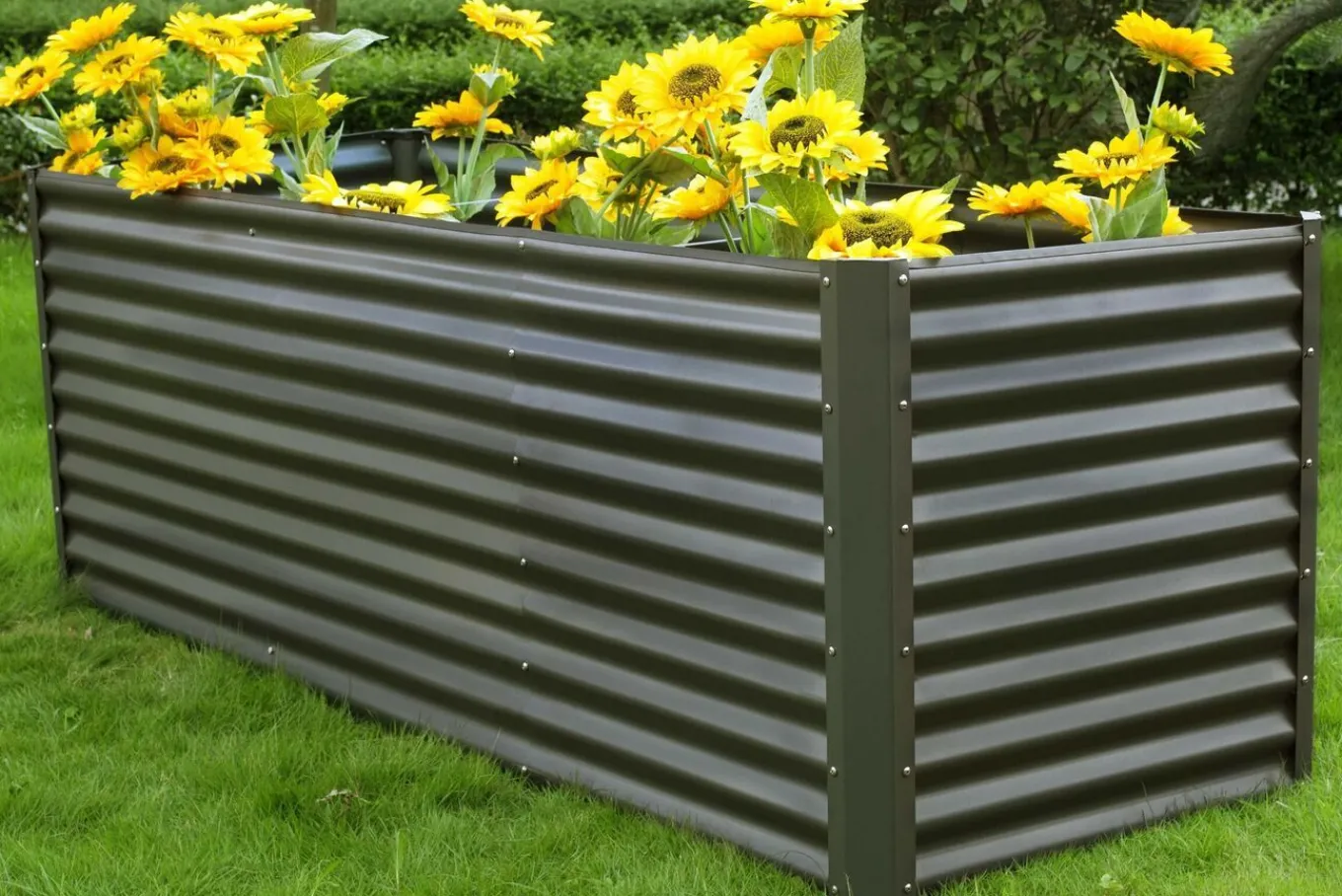 Discount Hochbeetverlängerung, anthrazit, Aluminium-Zink-Stahl, pulverbeschichtet, 80x90x84 cm Hochbeet|Gartenmöbel-Zubehör & Ersatzteile