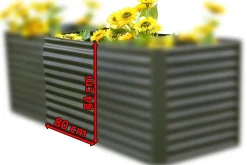 Discount Hochbeetverlängerung, anthrazit, Aluminium-Zink-Stahl, pulverbeschichtet, 80x90x84 cm Hochbeet|Gartenmöbel-Zubehör & Ersatzteile