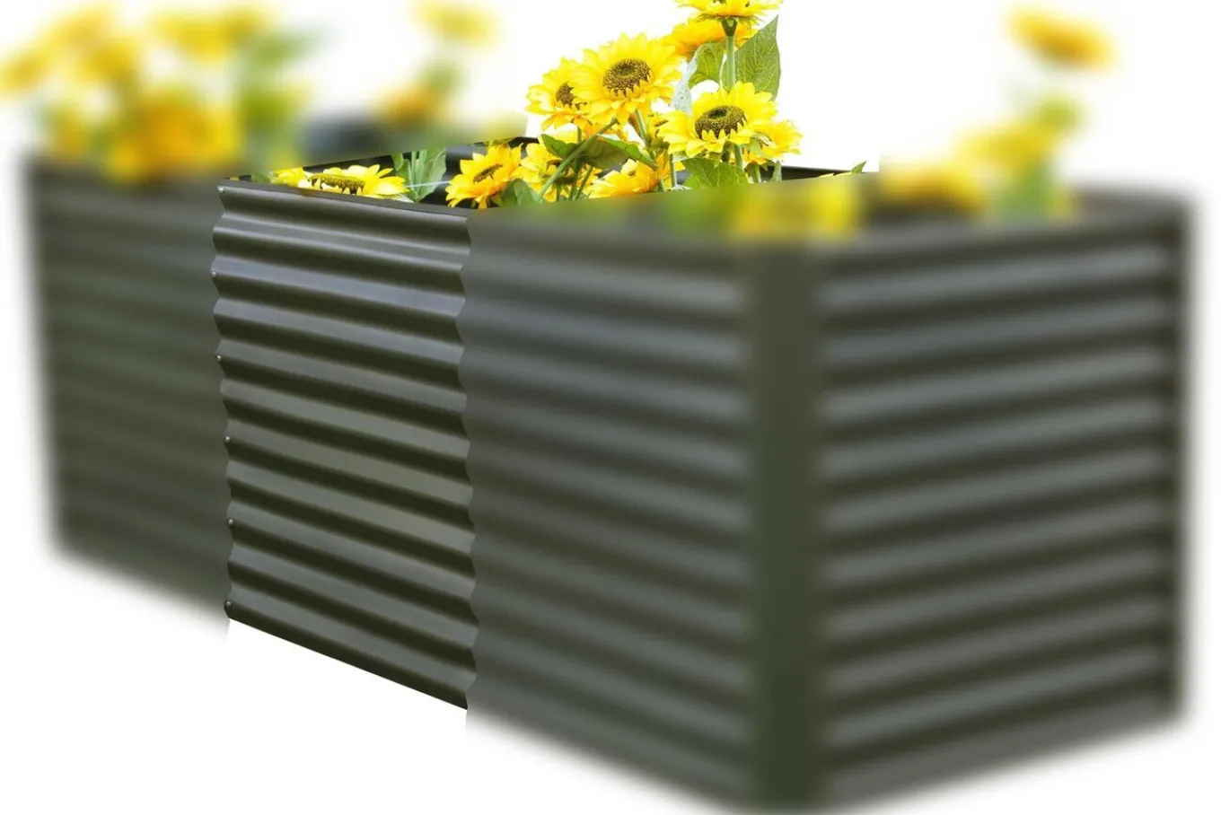 Discount Hochbeetverlängerung, anthrazit, Aluminium-Zink-Stahl, pulverbeschichtet, 80x90x84 cm Hochbeet|Gartenmöbel-Zubehör & Ersatzteile