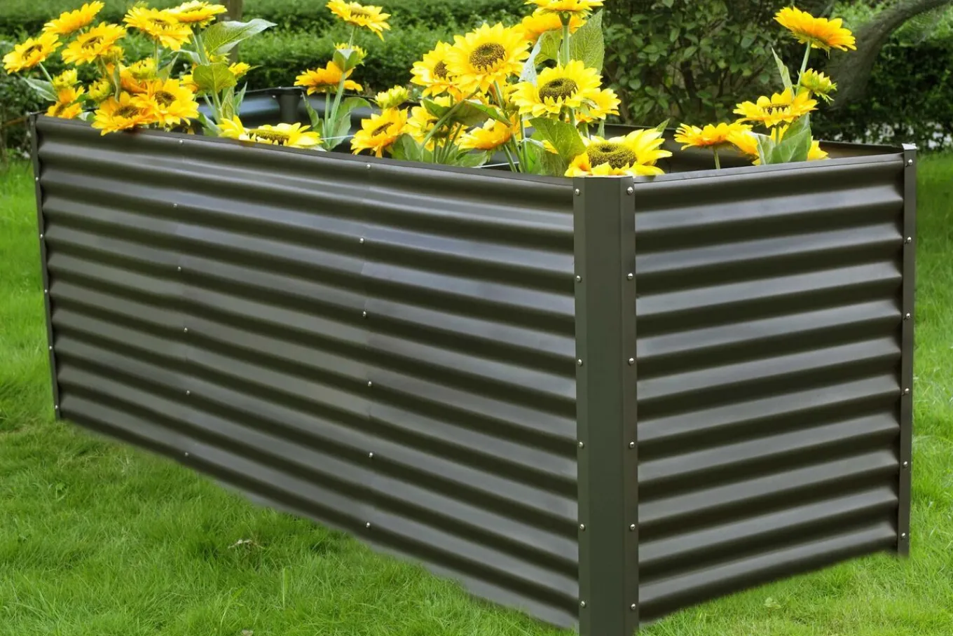 Discount Hochbeetverlängerung, anthrazit, Aluminium-Zink-Stahl, pulverbeschichtet, 80x90x84 cm Hochbeet|Gartenmöbel-Zubehör & Ersatzteile
