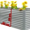 Clearance Hochbeetverlängerung, silber, Aluminium-Zink-Stahl, pulverbeschichtet, 80x90x84 cm Hochbeet|Gartenmöbel-Zubehör & Ersatzteile