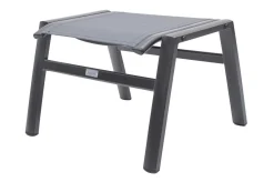 Hocker, anthrazit/grau, Alu/Textilene, 49x55x37cm Gartenstühle & Gartensessel