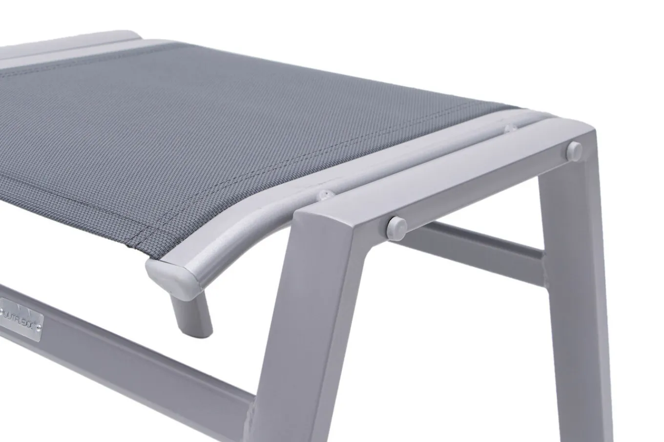 New Hocker, silber/grau, Alu/Textilene, 49x55x37cm Gartenstühle & Gartensessel