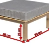 Clearance Hocker, silber/grau, Edelstahl/Teakholz/Textil, 69 x 69 x 29 cm, FSC®-zertifiziertes Produkt Edelstahl-Gartenmöbel|Gartenstühle & Gartensessel
